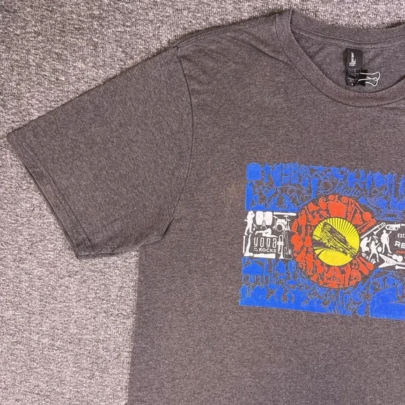 Red Rocks Ampitheater Shirts Adult Large Gray Graphic Concert Tee Colorado Parks - Picture 8 of 16